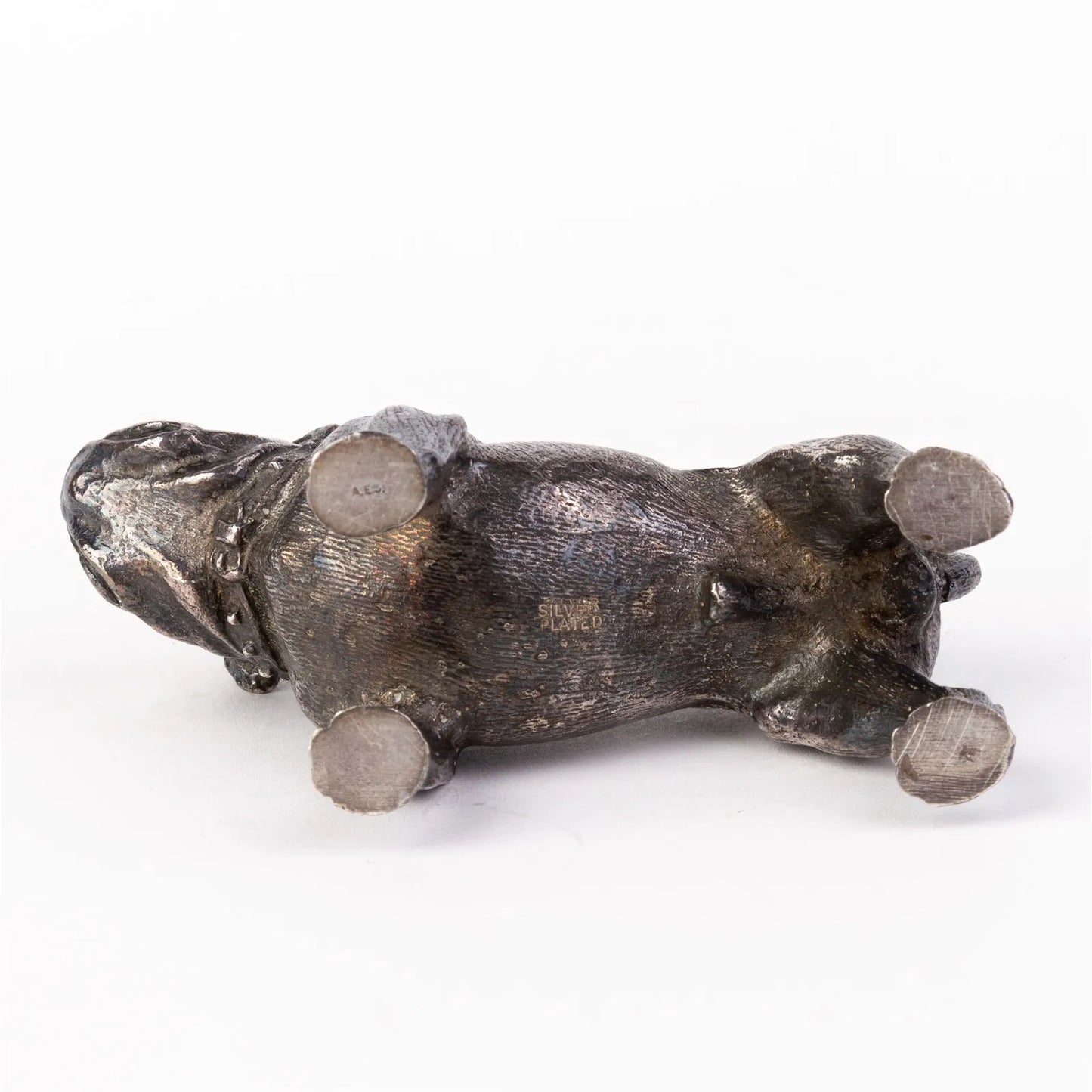 Victorian Silver Plated Bulldog Sculpture - SOLD
