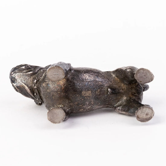 Victorian Silver Plated Bulldog Sculpture - SOLD