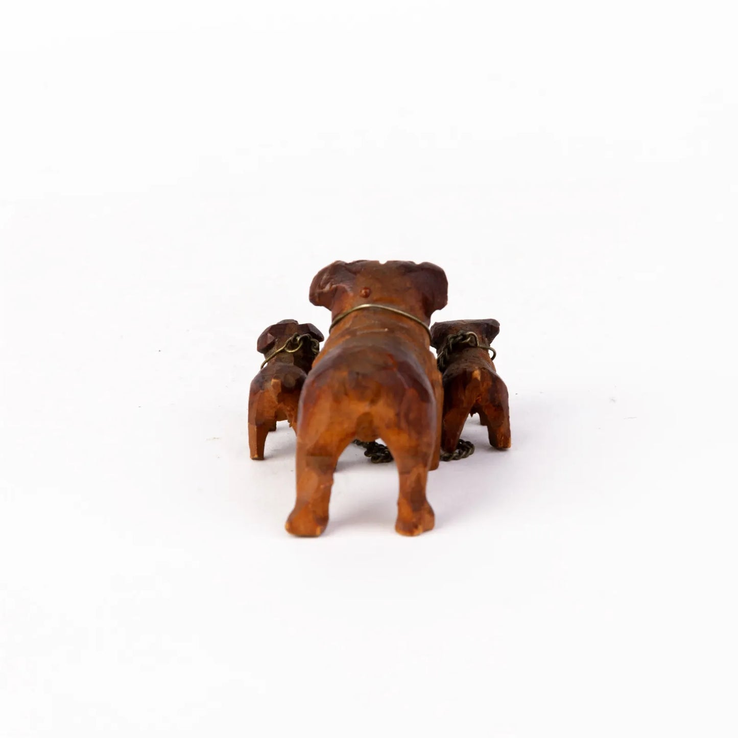 19th Century Victorian Bulldogs Wood Carving - SOLD