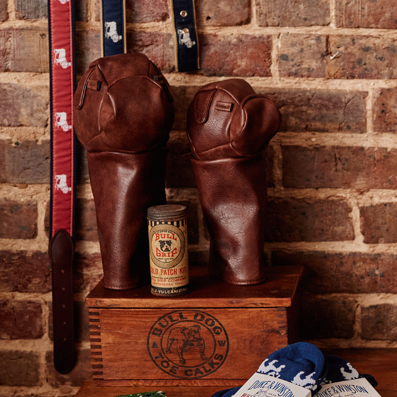 Leather Bulldog Golf Headcovers (3 Set)