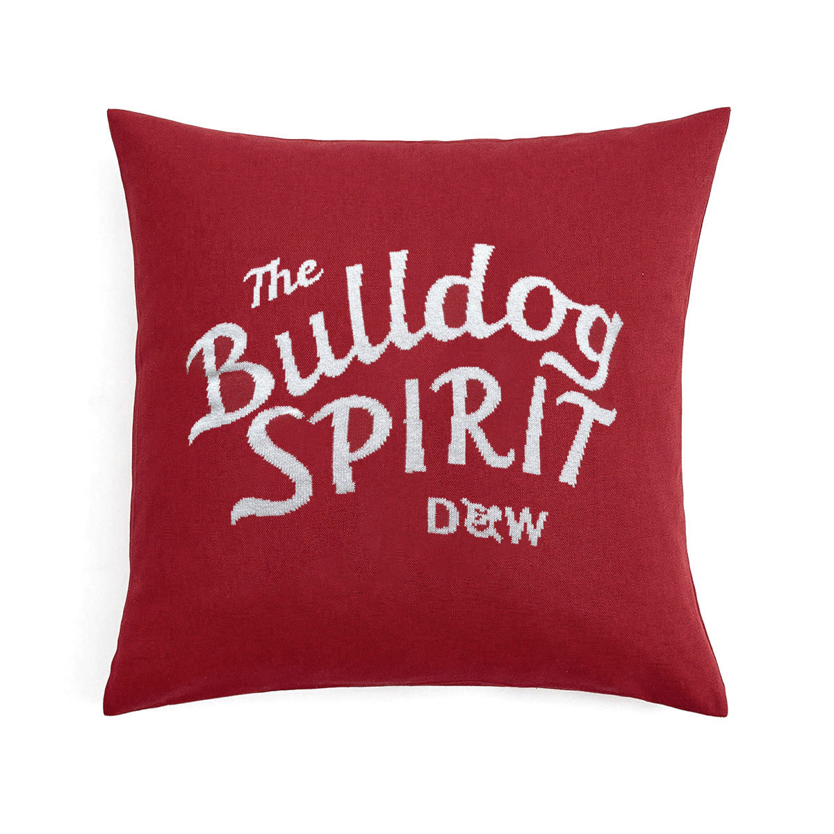 Bulldog Spirit Throw Pillow (Red)