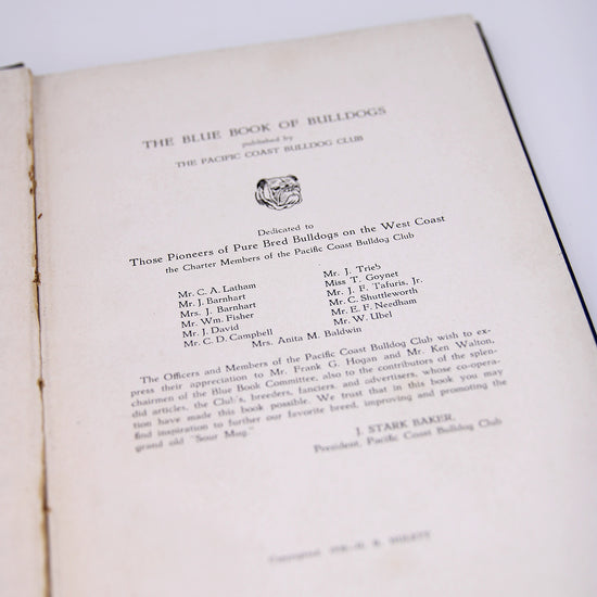 The Blue Book Of Bulldogs (1938) - VERY RARE