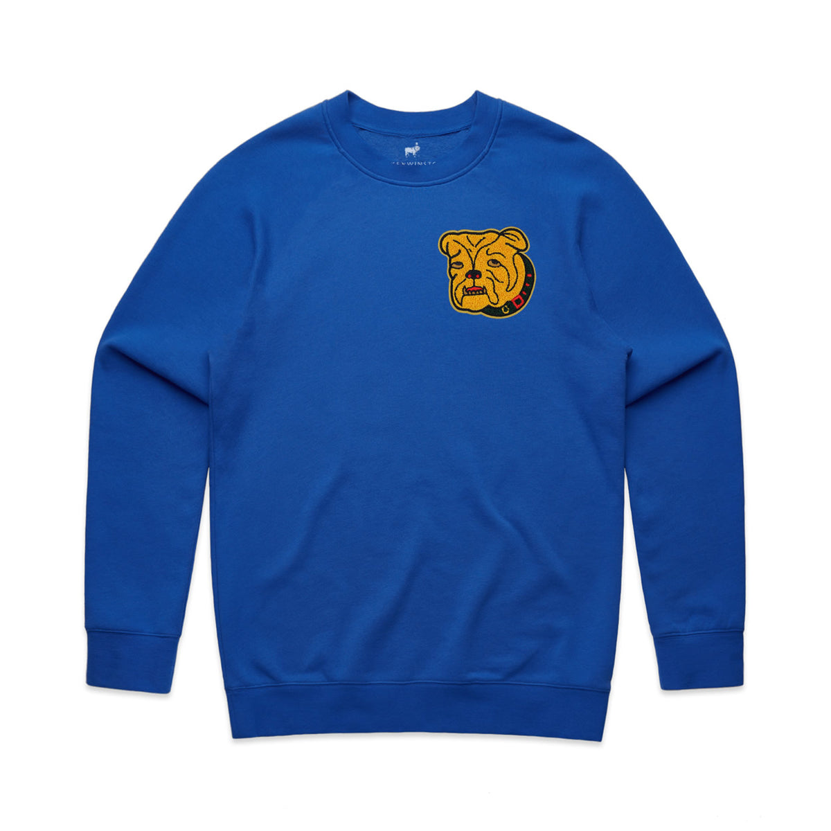 Bulldog Patch Sweatshirt (Royal Blue) Duke & Winston
