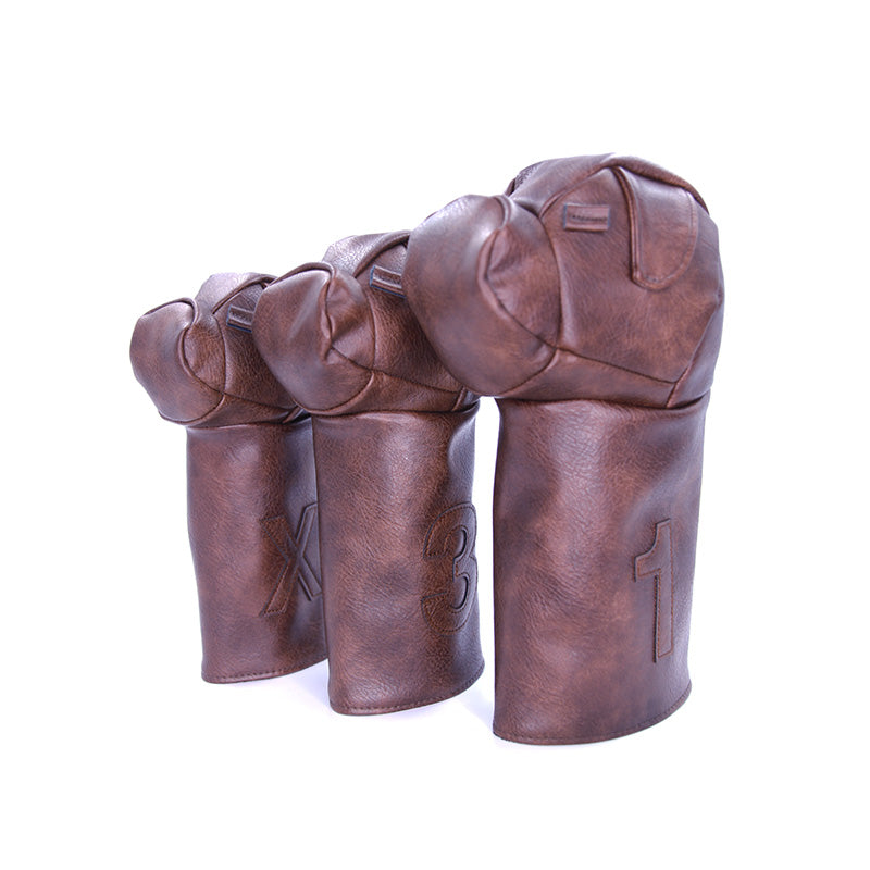Leather Bulldog Golf Headcovers (3 Set)