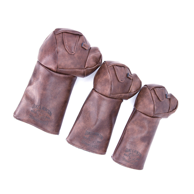 Leather Bulldog Golf Headcovers (3 Set)