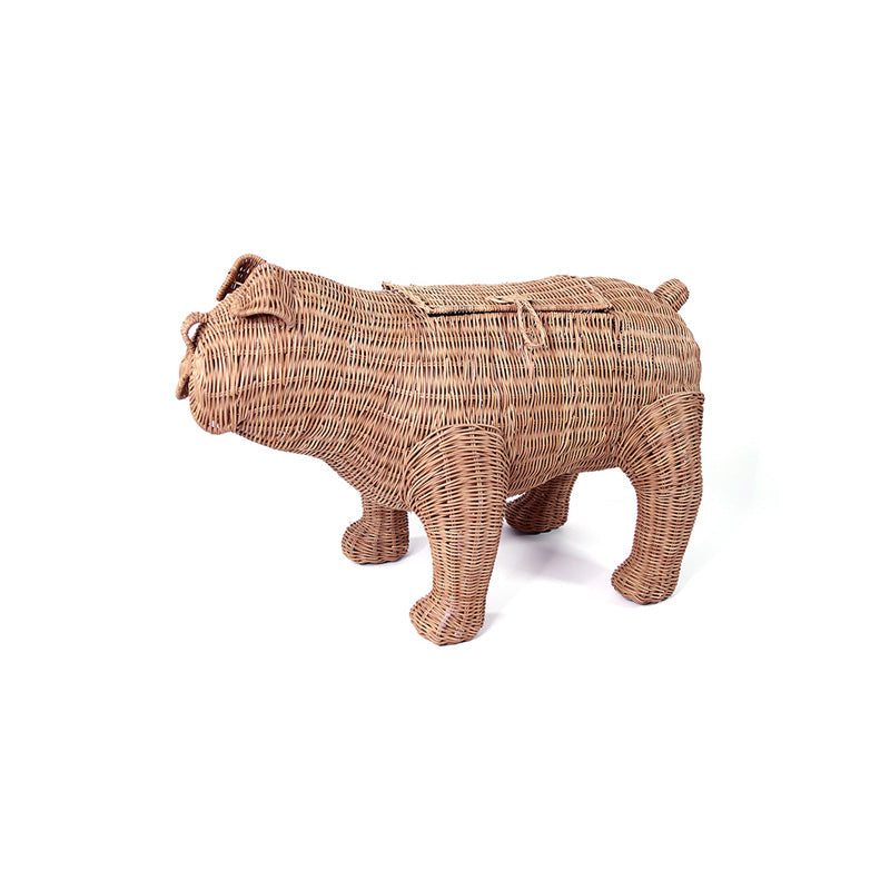 MINI Wicker Bulldog (Chestnut)