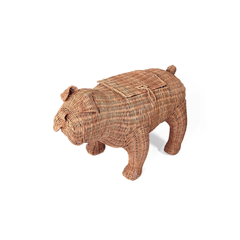 MINI Wicker Bulldog (Chestnut)