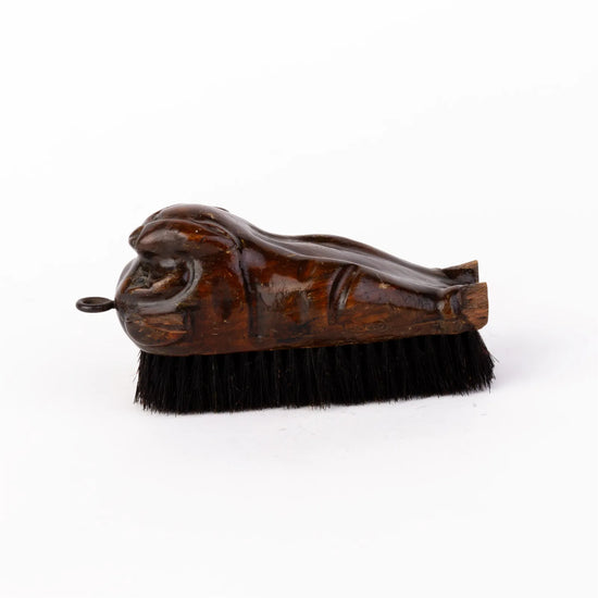Victorian English Wood Bulldog Shoe Brush