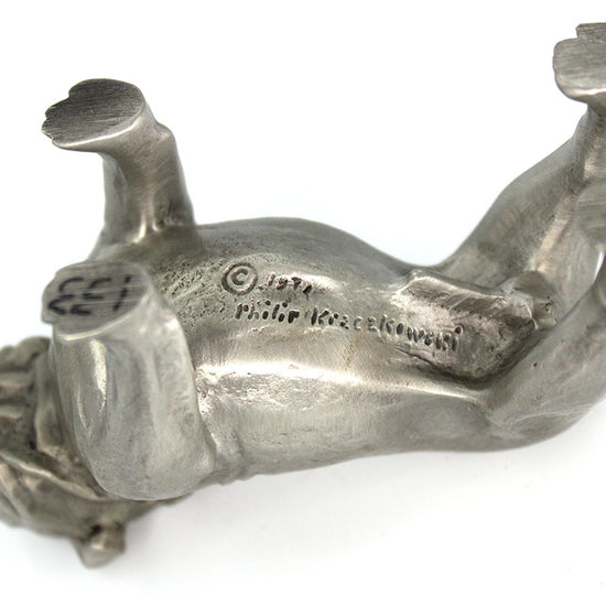 Heavy Pewter Bulldog Paperweight