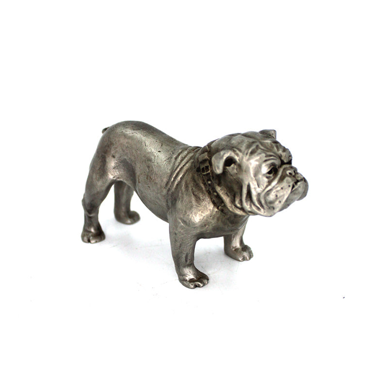 Heavy Pewter Bulldog Paperweight