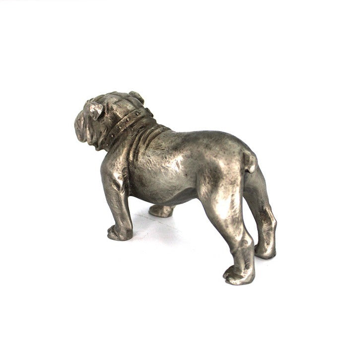 Heavy Pewter Bulldog Paperweight