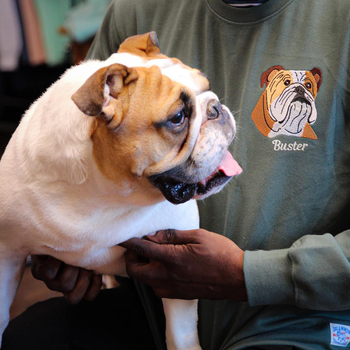 Custom Embroidered Bulldog Sweatshirt