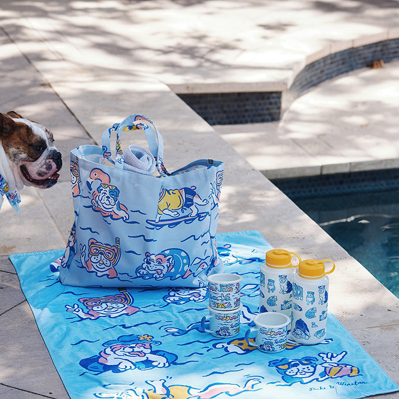 Bulldog Summer Jumbo Tote