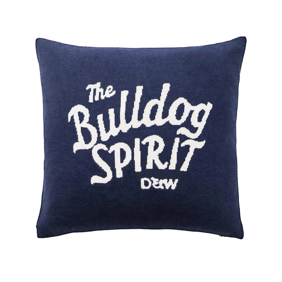 Bulldog Spirit Throw Pillow (Navy)