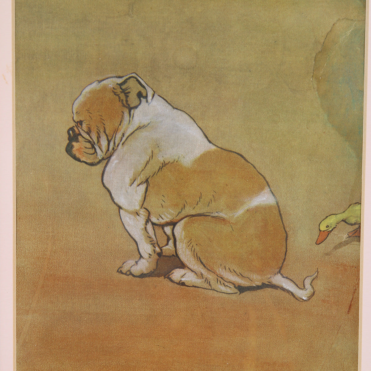 Load image into Gallery viewer, Is It a Worm? Bulldog Print, c.1930s - SOLD
