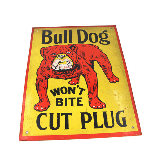 Vintage Metal Bull Dog Tobacco Sign (Original) - SOLD