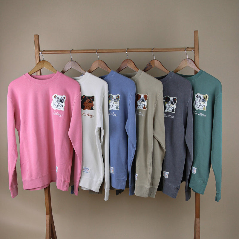 Custom Bulldog Patch & Chainstitch Sweatshirt