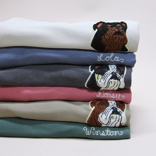 Custom Bulldog Patch & Chainstitch Sweatshirt