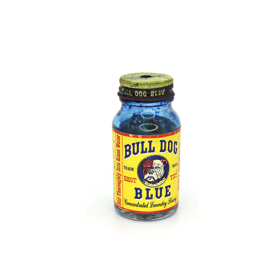 Vintage Bulldog Laundry Bluing Bottle