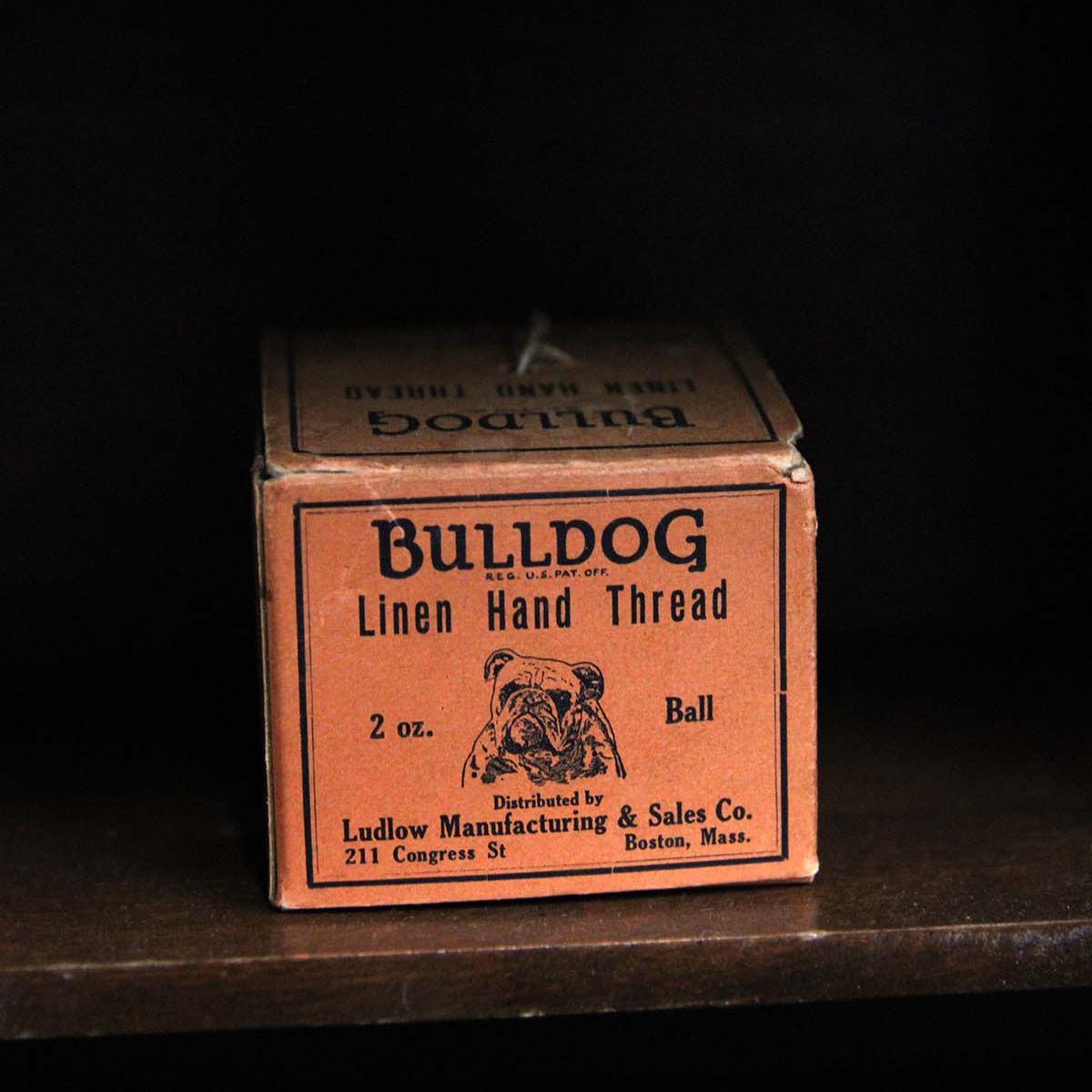 Antique Bulldog Linen Hand Thread (Rare)