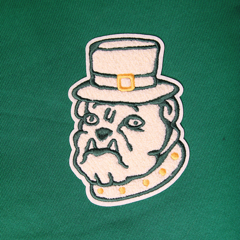 Fightin' Irish Patch Bulldog Sweatshirt (Kelly Green)