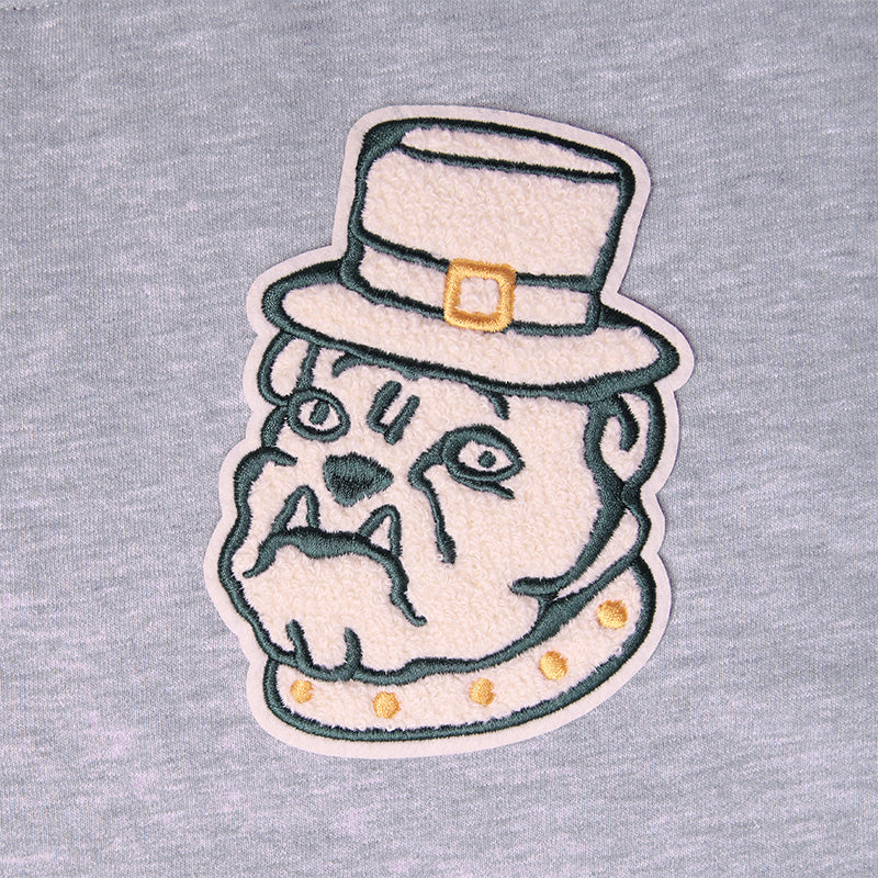 Fightin' Irish Patch Bulldog Sweatshirt (Heather Grey)