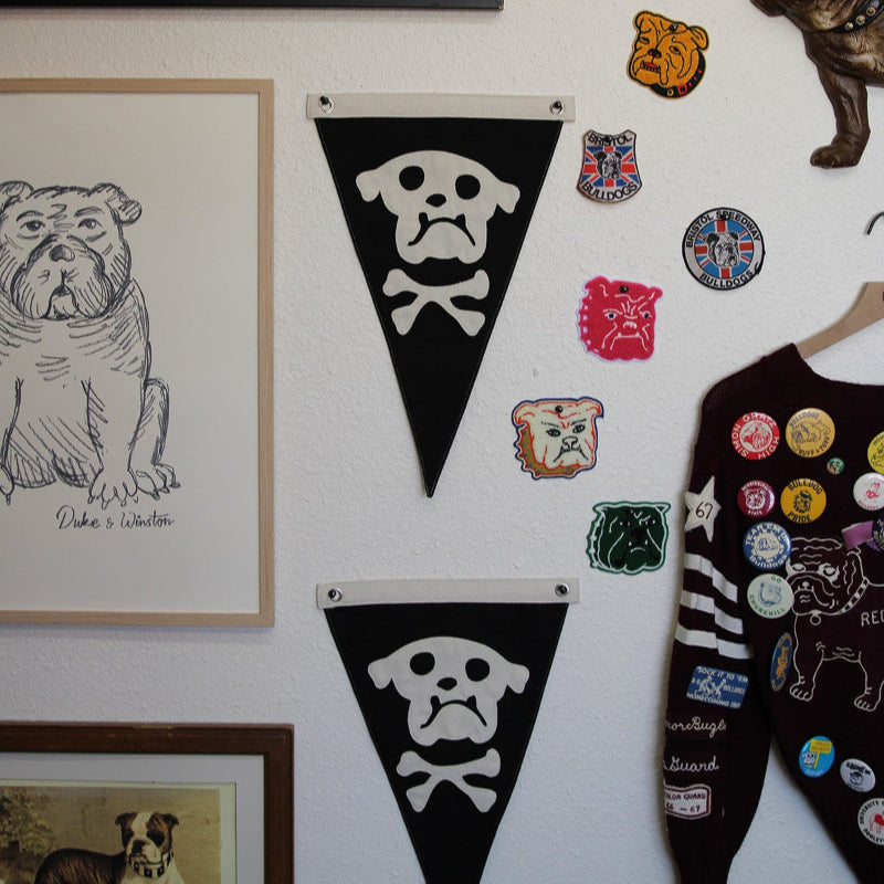 Bulldog & Bones Canvas Pennant