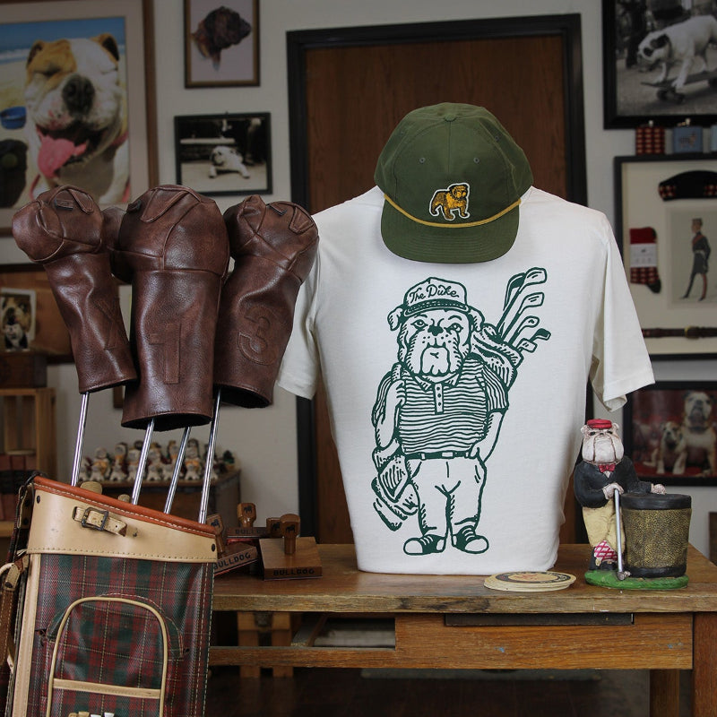 Bulldog Golfer Tee (Vintage White)
