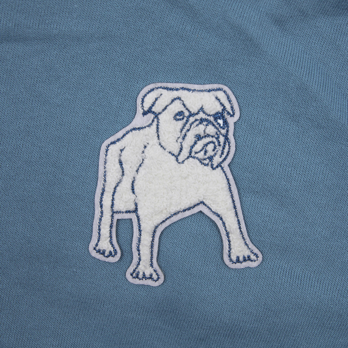 Bulldog Patch Hoodie (Steel Blue)