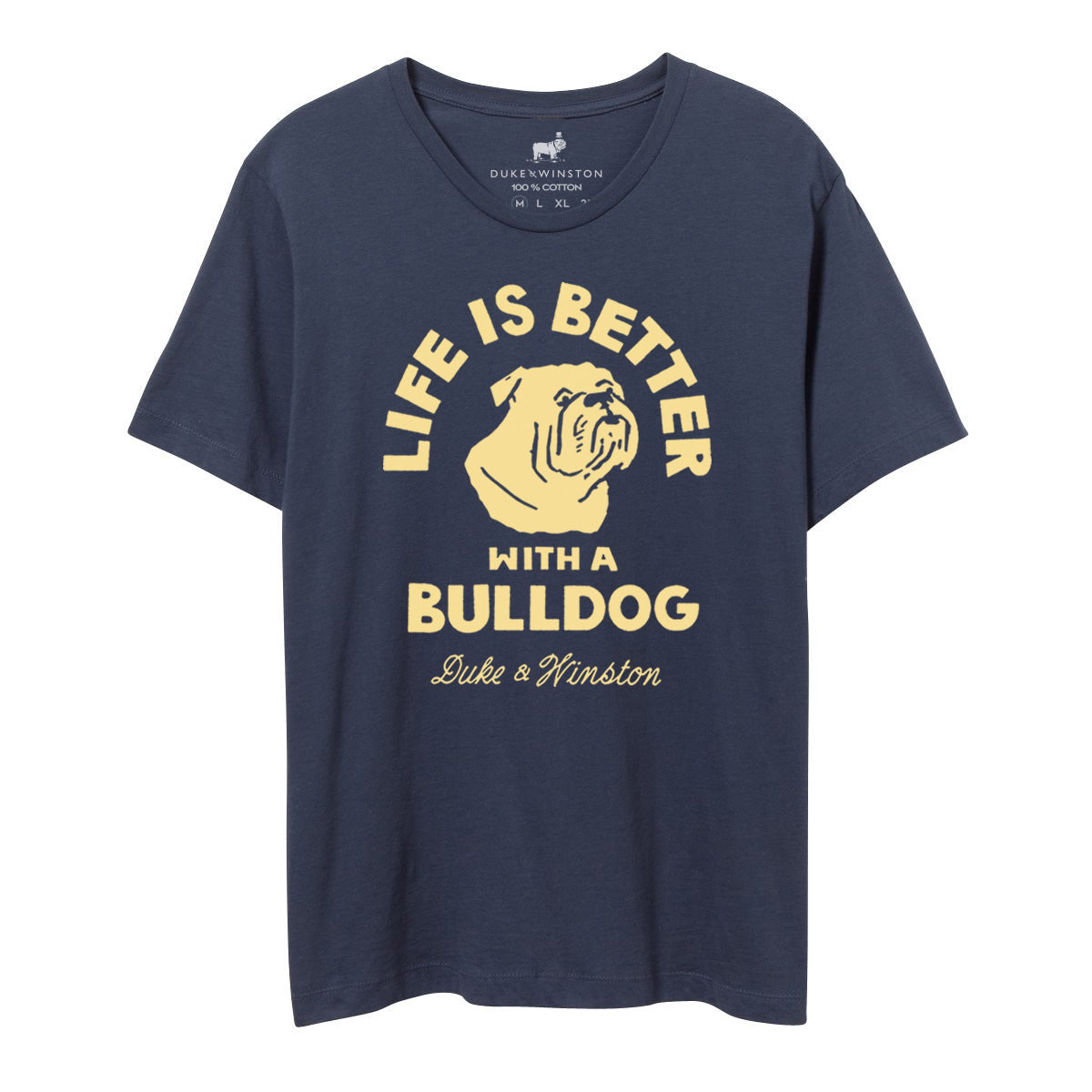 Load image into Gallery viewer, Better With A Bulldog Tee (Navy)
