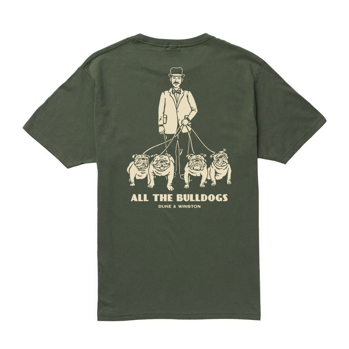 Load image into Gallery viewer, All The Bulldogs Gentleman Tee (Army Green)
