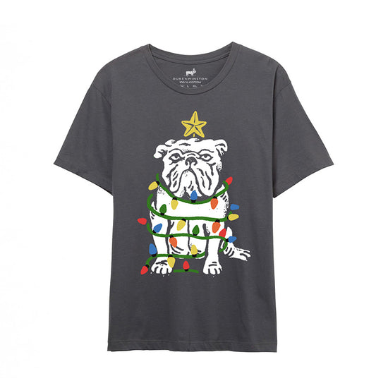 Festive Bulldog Tee (Asphalt)