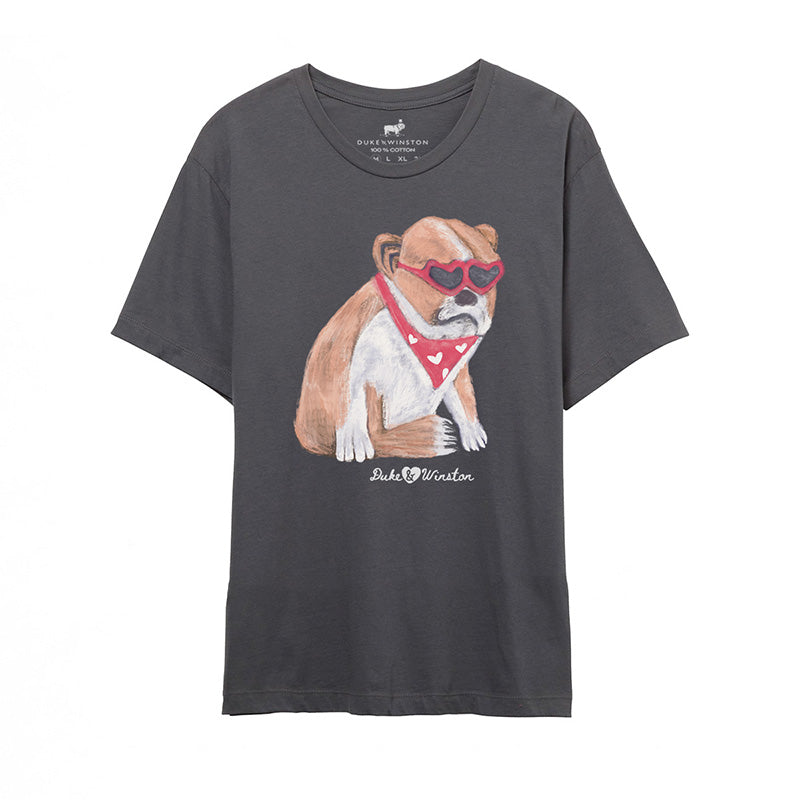 Bulldog Love Tee (Asphalt)