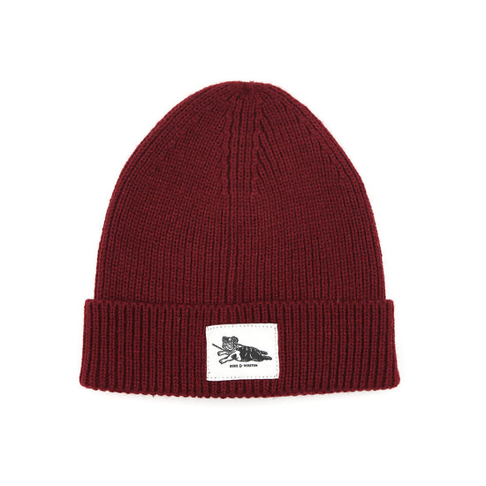 Load image into Gallery viewer, Never Surrender Bulldog Beanie (Burgundy)

