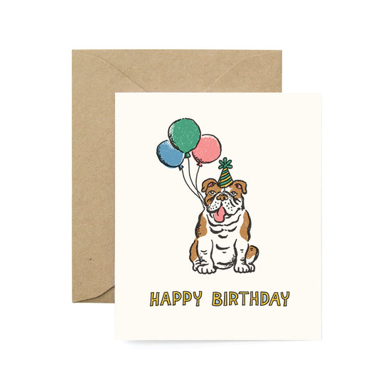 Birthday Bulldog Cards x 10