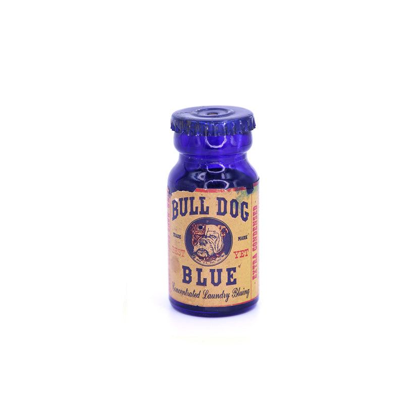 Vintage Bulldog Laundry Bluing Bottle