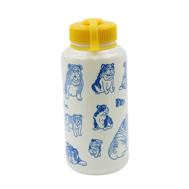 Bulldog Collage Water Bottle