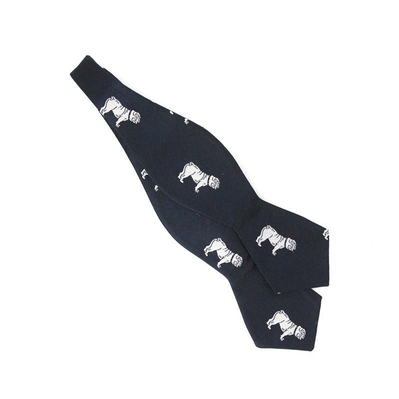Woven Bulldog Bowtie (Dark Navy)