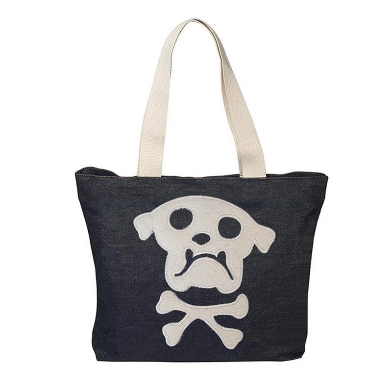 Bulldog & Bones Patch Tote Bag (Black)