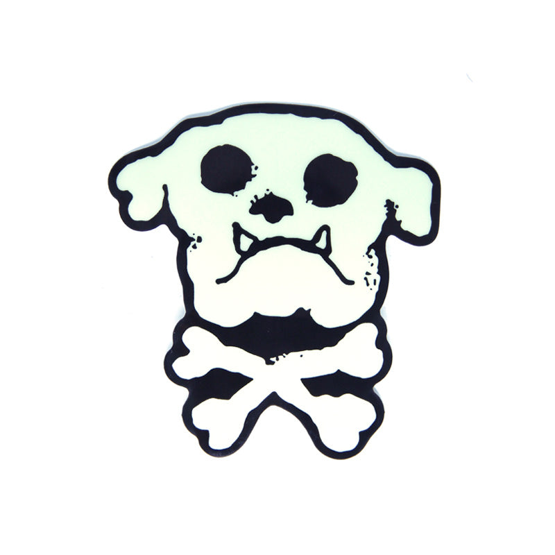 Bulldog & Bones Sticker (Glow In Dark)