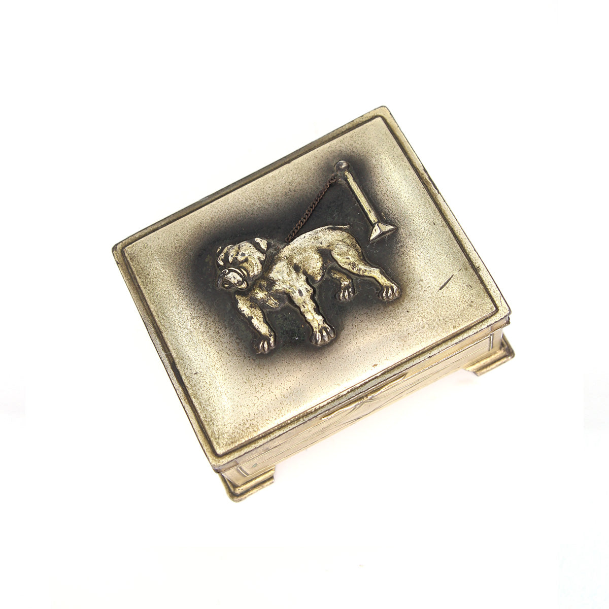 Vintage Brass Bulldog Trinket Box - SOLD