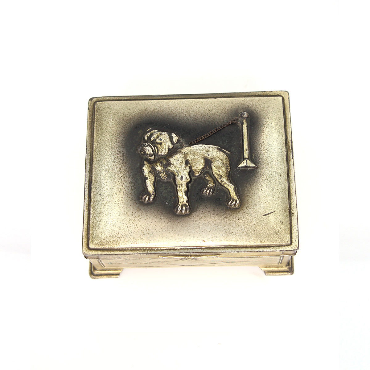 Vintage Brass Bulldog Trinket Box - SOLD