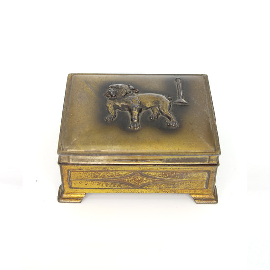 Vintage Brass Bulldog Trinket Box 2 - SOLD