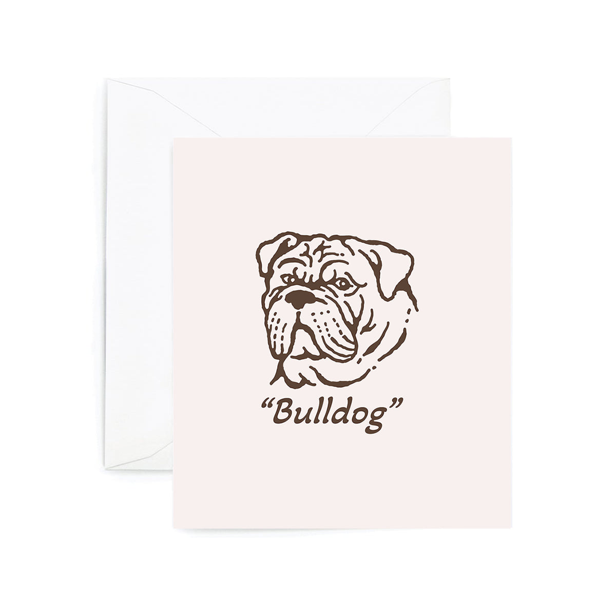 Bulldog Greeting Card (Cream)