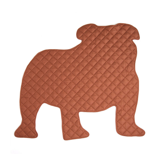 Bulldog Shape Dog Mat (Nutmeg Brown)