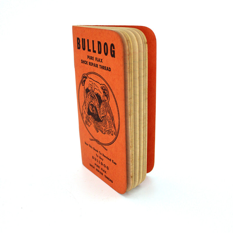 Vintage Bulldog Linen Thread Notebook (1954)