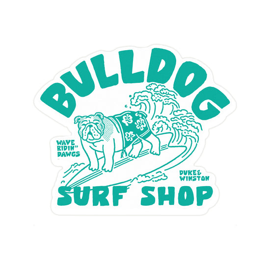 Bulldog Surf Shop Sticker
