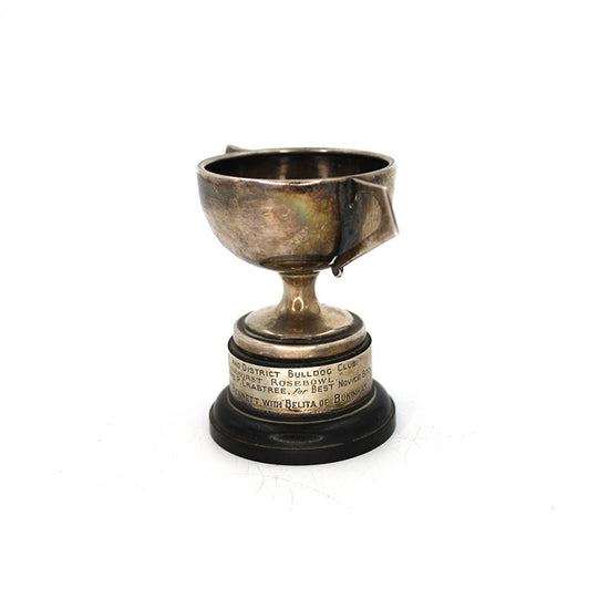 Vintage Small Silverplate Bulldog Trophy (1940's) - SOLD