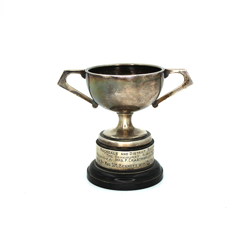 Vintage Small Silverplate Bulldog Trophy (1940's) - SOLD