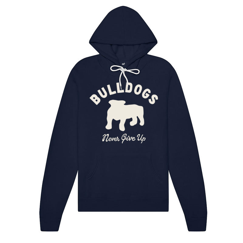 Bulldogs Never Give Up Hoodie (Navy)